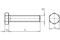 Bolt m10x25mm.galv.8.8 din933 (200 stk.)
