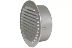 Rund ventilationsrist i metal med monteringsmuffe Ø 180 mm aluminium – DWRA180S