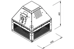 Tagventilator med vandret afkast- DHN 280 D2 F4 30