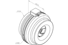 Ruck® kanalventilator 1170m³/t – Ø 315 mm + elektronisk variabel kontrol 1,0 A
