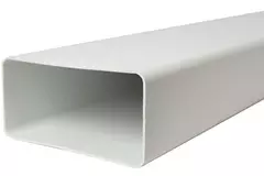Rektangulært ventilationsrør i plast, 110 x 55 m L=0,5 meter – K-0,5