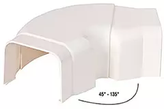 Climaplus klimaanlægskanal Justerbar bøjning 70x55mm RAL 9010 HVID