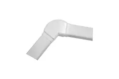 Climaplus-airconditionkanal Justerbar bøjning 90x65mm RAL 9010 HVID