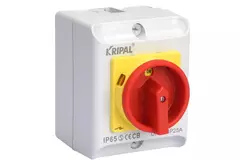 Vedligeholdelsesafbryder 32A 4-polet 230-440V, IP65 + 2 x kabelforskruning