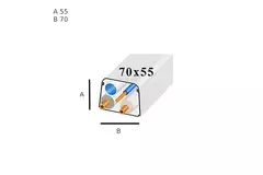 Climaplus-klimaanlægskanal 1,5 m kanal 70x55 mm RAL 9010 HVID