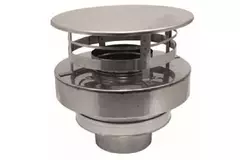 Koncentrisk diameter 80 - 125 mm hætte I316L/I304 (D0,5/0,5) (ekskl. indvendigt rør af tætningsgummi)