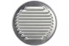 Rund ventilationsrist i metal med monteringsmuffe Ø 180 mm aluminium – DWRA180S