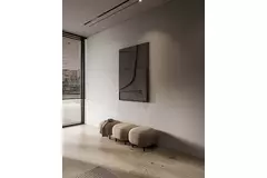 Ergovent pudsbar rammeløs lineær ventilationsrist 1000 mm med tilslutningsdiameter 75 mm – profil