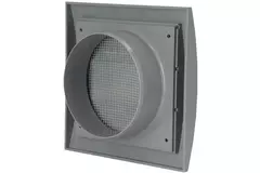 Jalousirist overtryk ventilationsrist 150x150 diameter: 100 grå - ND10ZP