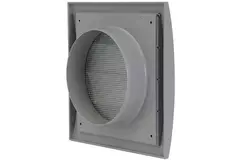 Jalousirist overtryk ventilationsrist 190x190 diameter: 125 grå - ND12ZP