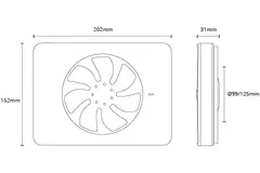 Vent-Axia Lo-Carbon iQ badeværelsesventilator Fresh Intellivent Ø 100 - 125 mm