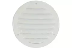 Ventilationsrist i metal rund 125mm hvid - MR125 - RAL9016