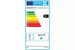 Orcon MVS-15RH CO2B 550 m³/t + fugtighedssensor + CO2-kontrolsensor - sikkerhedsstik