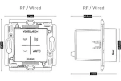 Duco CO2 rumsensor med styring RF/Kabel sort