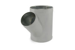 Spiro t-stykke 100 mm diameter 100 mm (45 grader) (sendz. galvaniseret) RAL7035