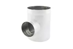 Spiro t-stykke diameter 100 mm - 100 mm (90 grader) (sendz. galvaniseret) RAL9010