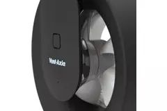 Svara badeværelsesventilator med timer, fugt- og lyssensor, 100–125 mm (app-styret) SORT