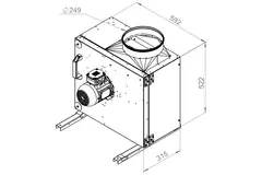 Boksventilator til røggas F400 - MPS 250 D2 F4 30