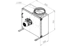 Boksventilator til røggas F400 - MPS 450 D4 F4 30