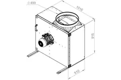 Boksventilator til røggas F400 - MPS 560 D4 F4 30