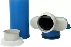 UniflexPlus ventilmanifold 1 x Ø 90 mm med glidebøsning 250 mm og beskyttelseshætte Ø 125 mm