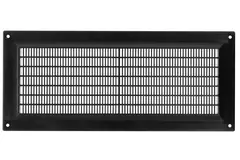 Rektangulær ventilationsrist i plastik 130x300 sort - VR1330M
