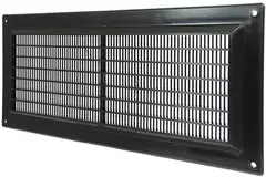 Rektangulær ventilationsrist i plastik 130x300 sort - VR1330M
