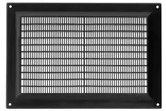 Rektangulær ventilationsrist i plastik 250x170 sort - VR2517M