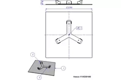 Vasco luksusdesignet loftventil lige firkantet (inkl. smiley)