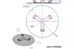 Vasco luksusdesignet loft- eller vægventil rund (inkl. smiley)