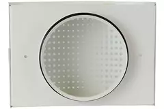 Ventilationsforsyningsventil Ø 125 mm med perforeret hætte til vægmontering HVID - DTQA125