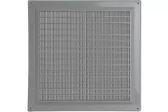 Firkantet ventilationsrist med rist 250x250 mm grå