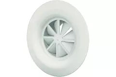 Hvirveldiffusor 200 mm diameter med skruefastgørelse - diffusionskrave - blandet farve RAL 9010