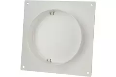 Rund vægplade i plast med kontraspjæld, diameter: 125 mm - AFV125