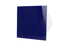 Air Roxy badeværelsesventilator med tilslutningsdiameter 100 mm med forsinket start og timer – frontpanel i blå plast