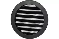 Udendørs ventilationsriste i aluminium - Ø 80 mm - Sort