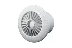 Rund badeværelsesventilator i hvid med timer – Ø 100 mm – aRid 100 BB TS