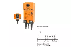 Rektangulær aktuator til brandspjæld 24V - E-FD25 150x500 M24 S