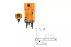 Brandspjæld rund kompakt 630 mm servomotor 24V - E-FDC DD M24 D630