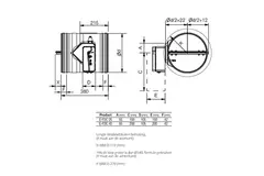 Brandspjæld cirkulært 400 mm manuelt betjent - E-FDC40 D400 R