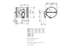 Brandspjæld rund 125 mm servomotor 24V - E-FDC25 D125 M24 S