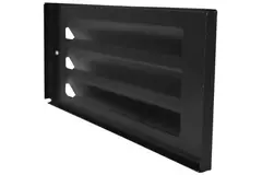 Udvendigt væggitter overflademonteret 300 mm x 100 mm SORT