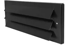 Udvendigt væggitter overflademonteret 300 mm x 100 mm SORT
