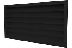 Ydervægrist 800 x 600 aluminium med faste ventilatorblade - blandet farve RAL 9005