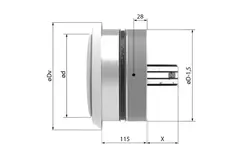 Brandspjæld cirkulært 200 mm med ventilationsventil - E-BFDC V EI60S D200