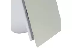 Badeværelsesventilator Ø 125 mm med fugtsensor og timer – frontpanel i satin sølvfarvet glas