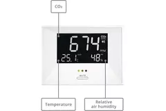 CO2-måler – luftindikator inklusive temperatur- og luftfugtighedsvisning