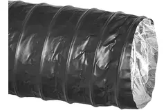 Combidec-ventilationsslange i aluminium med yderlag i polyester, SORT, Ø80 mm (10 meter)
