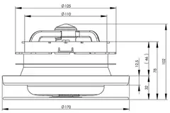 Zehnder ComfoValve Luna E125 udsugningsventil