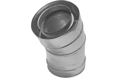 Koncentrisk diameter 80 - 125 mm bøjning 30 gr I316L/I304 (D0,5/0,6) (inkl. indvendigt rør af tætningsgummi)